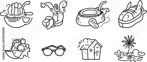 Romantic Doodle Art Vector with Couple, Love Theme, Cute Design, Relationship, Artistic Expression, Hearts, Emotive, Creative Illustration, Black and White, Symbolic, Connection, Tender, Romantic Elem