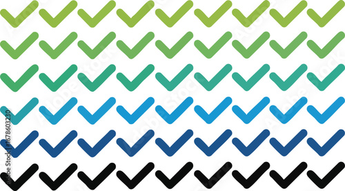 Success achieved across multiple options, green checkmarks signal approval and progress