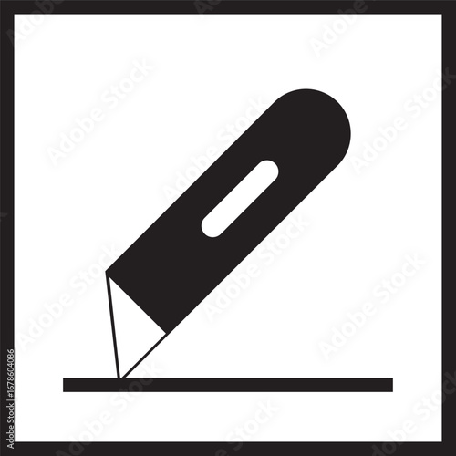 Use cutter sign cardboard vector symbol