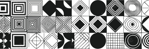 Modern abstract geometric patterns create striking visual appeal for graphic design projects