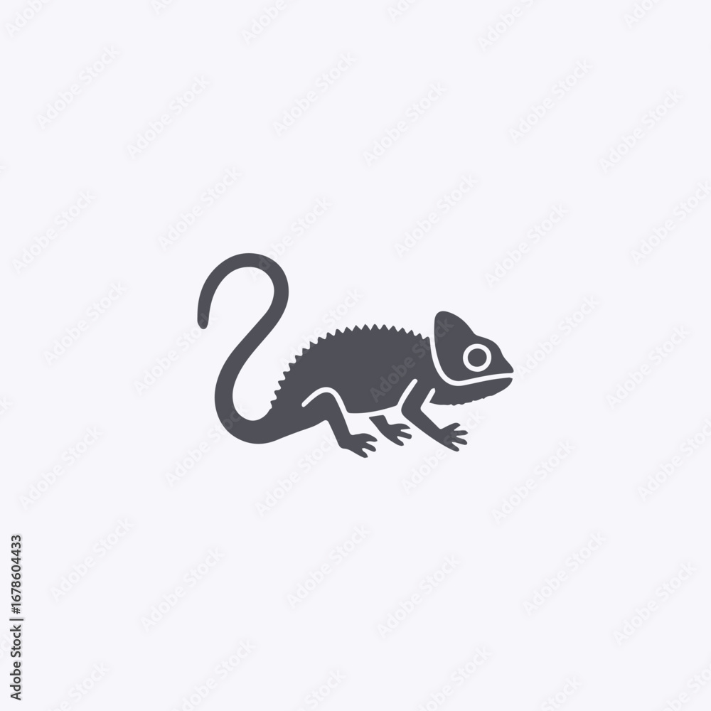 Fototapeta premium Chameleon leaf logo vector icon illustration
