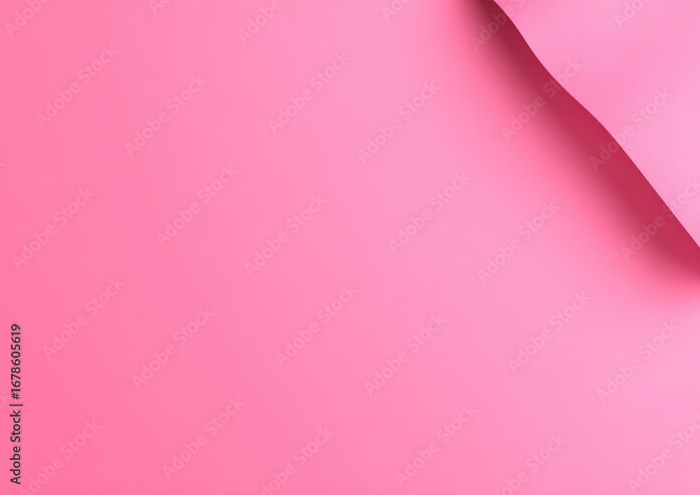 Fototapeta premium Pink paper with a folded corner