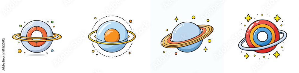 Fototapeta premium magnetosphere vector pack in contemporary style with balanced composition.