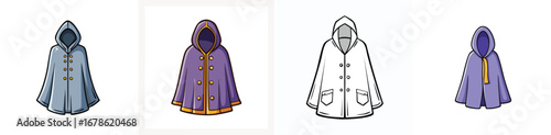 cloak vector pack in contemporary style with balanced composition.