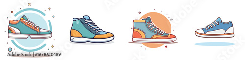 sneakers vector pack in contemporary style with balanced composition.