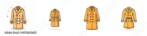 trenchcoat vector pack in contemporary style with balanced composition.