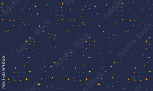 Indigo Festive Burst. Modern New Year Navy Blue Background with Dot and Star
