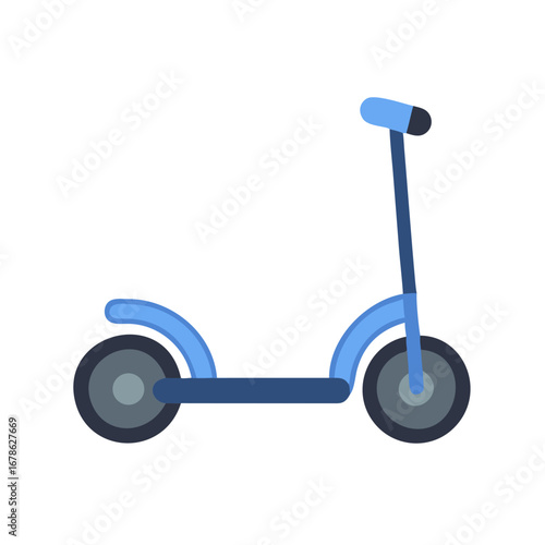 Bicycle Handlebar and Wheel Front View Vector Icon. Bike Cycling Sport and Commute Illustration