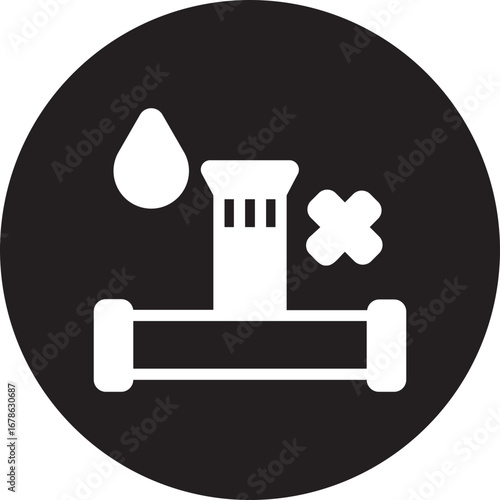 no irrigation glyph icon