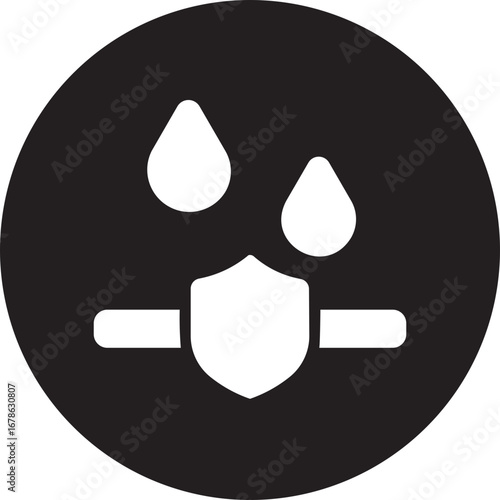 water resistant glyph icon