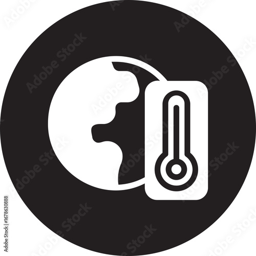 climate change glyph icon
