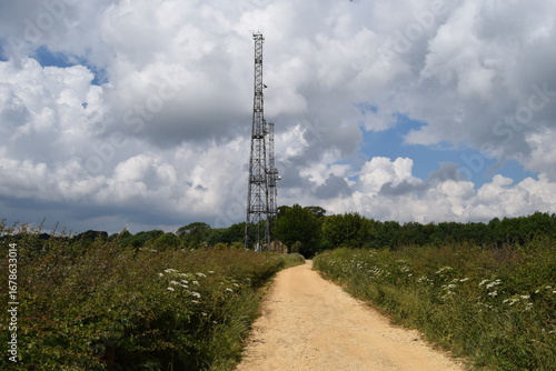 Slika na platnu mobile phone tower in countryside