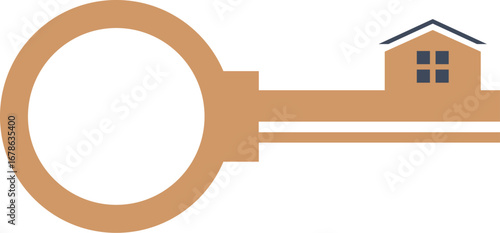 Key shape with house shape