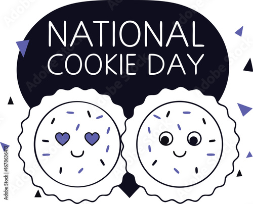National cookie day with cute cookies is perfect for celebrating the holiday with sweet treats