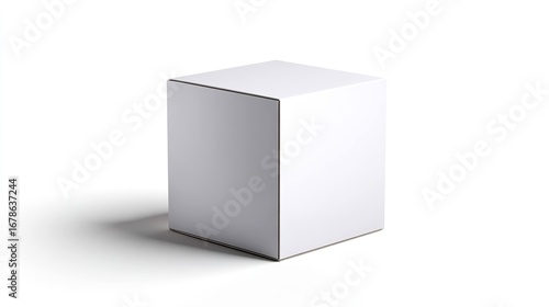 Blank white cube box mockup
