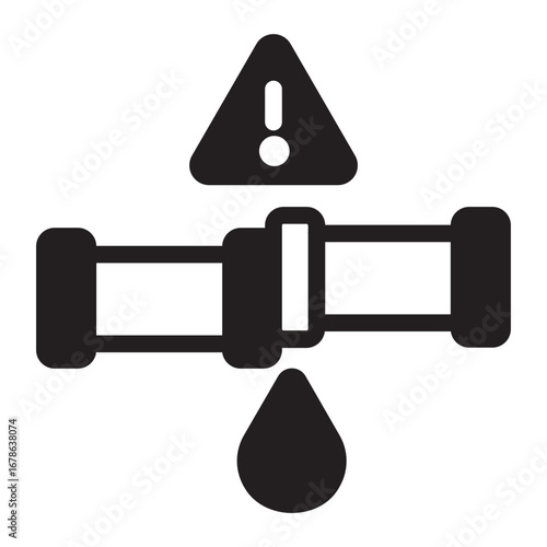 water leak glyph icon