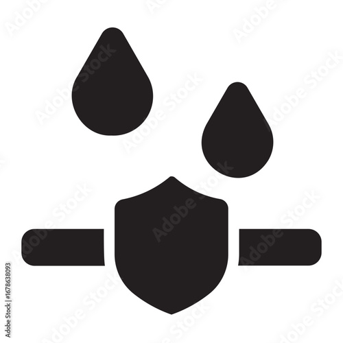 water resistant glyph icon