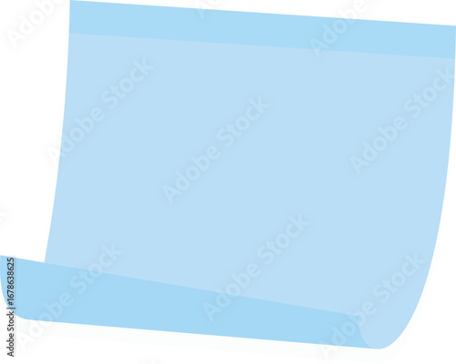 Blue Blank Sticky Note Illustration