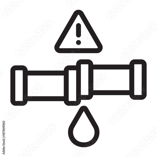 water leak line icon