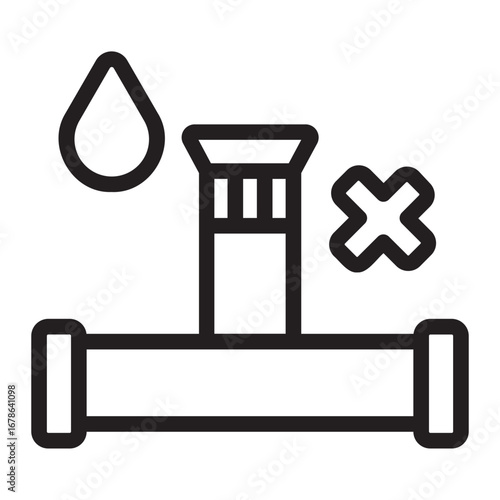 no irrigation line icon