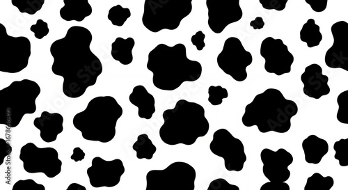Bold black spots on white background for a vibrant, eye-catching, and modern pattern design