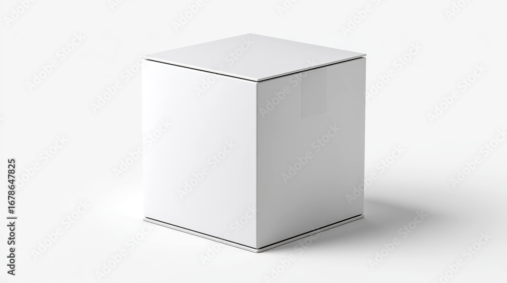 Naklejka premium White box mockup empty package display