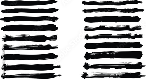 Dynamic black brush strokes add artistic flair and texture to modern designs