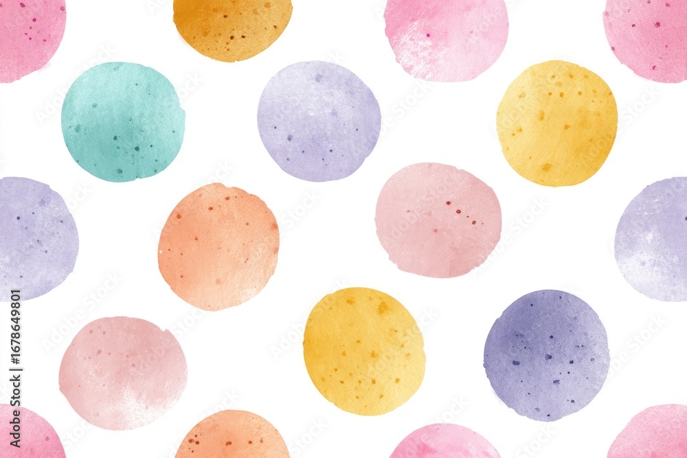 Fototapeta premium Pastel circles on white background