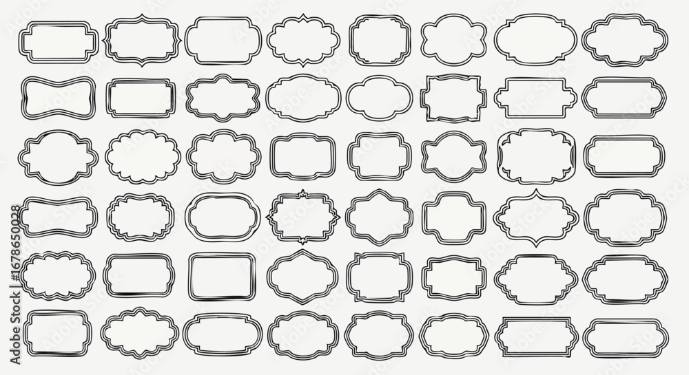 Fototapeta premium Elegant vintage decorative frames and borders collection for design projects