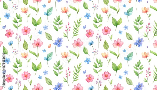 Watercolor floral pattern (2)
