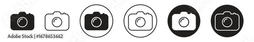 Camera Icon Progression Vector Showing Selection and Emphasis States