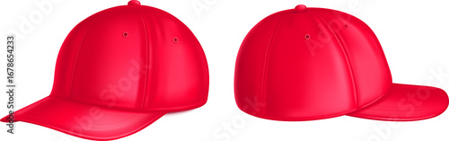 red cap in white background