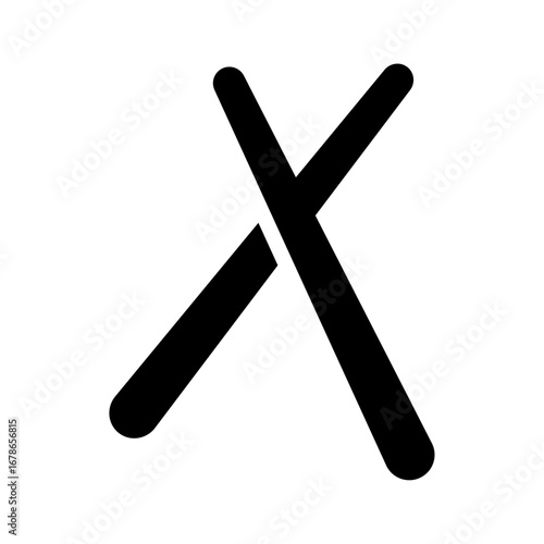 Illustration showing a black icon of sushi, rolls and other attributes of Japanese food, on a white background
