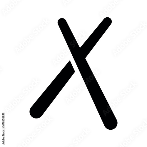 Illustration showing a black icon of sushi, rolls and other attributes of Japanese food, on a white background