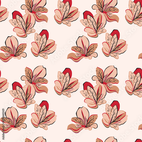 abstract flower texture print design