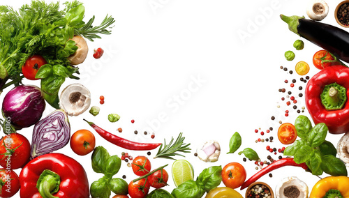 Colorful assortment of fresh vegetables