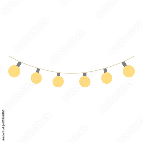 String lights hanging, creating a festive atmosphere for celebration