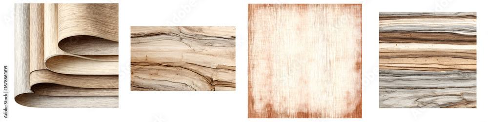Obraz premium Collection of Wood Texture Backgrounds for Mockups, Brown and Neutral Tones
