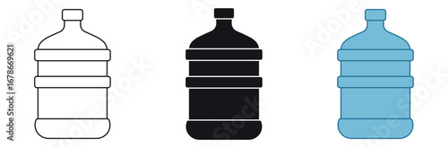 Water dispenser bottle vector sign, clean pure mineral water bottle, drinking container for office, home, and hydration solid symbol. vector illustration on white background .