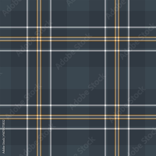 Online tartan pattern check, website texture textile vector. Dress background plaid fabric seamless in dark and grey colors.