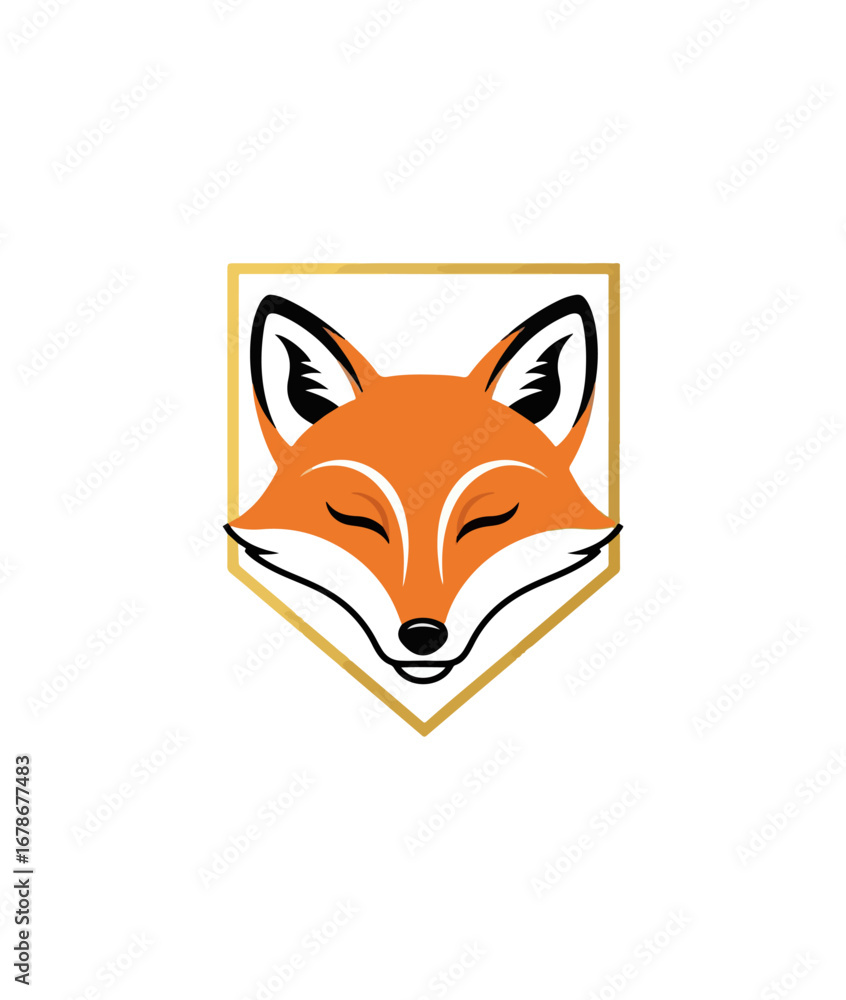 Fototapeta premium Fox head illustration