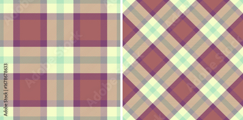 Background plaid vector of textile pattern fabric with a tartan seamless texture check. Set in novelty colors. Furniture design ideas.