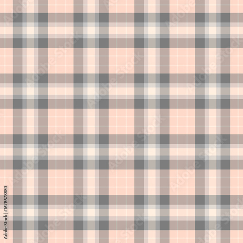 Elegant checkered pattern featuring soft peach and grey hues. Ideal for backgrounds, textiles, and designs needing a classic touch. Versatile, stylish and balanced.