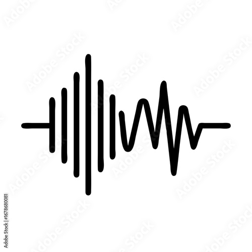 A detailed waveform. This waveform displays a detailed image of sound