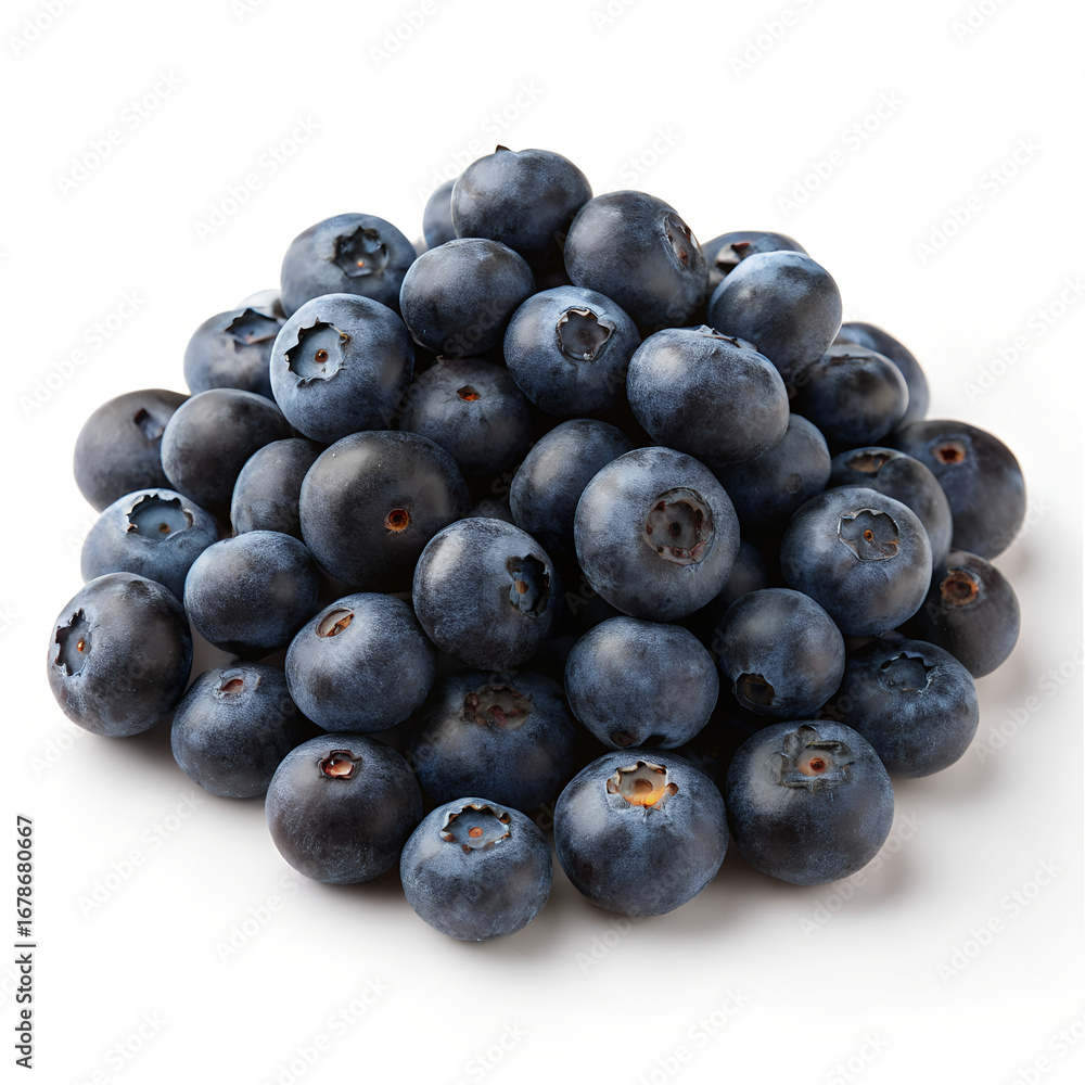 Fresh plump blueberries piled high, perfect for healthy eating ads and summer desserts promotions Fresh plump blueberries piled high, perfect for healthy eating ads and summer desserts promotions