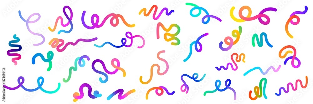 Obraz premium Set of gradient lines 
