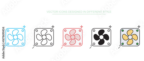 Ventilation icon design with white background stock illustration