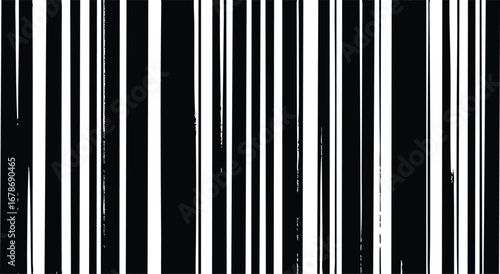 Bold vertical black and white stripes create a striking graphic pattern for dynamic design