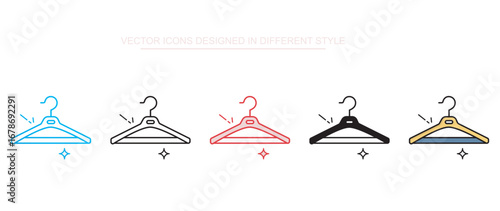 Hanger icon design with white background stock illustration