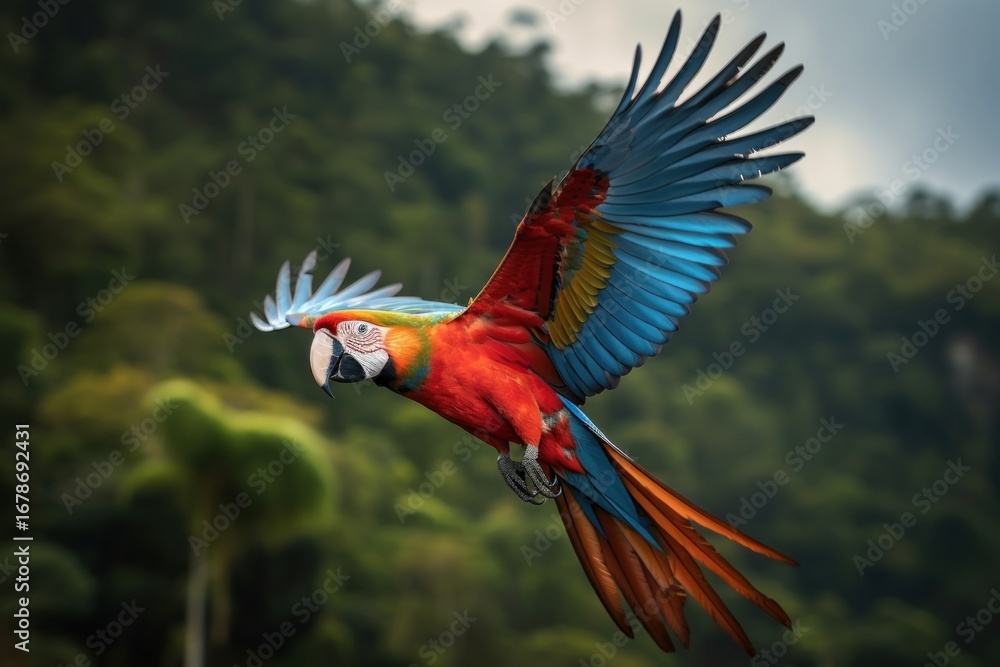 Naklejka premium Animal parrot macaw bird.